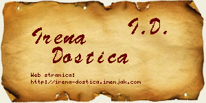 Irena Dostica vizit kartica